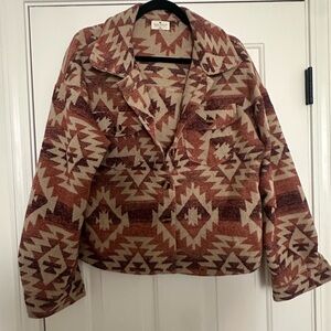Simply Southern Red and Cream Utility Jacket